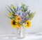 Summer Artificial Sunflower with Vase – Silk Blue Daisy Flower Arrangement